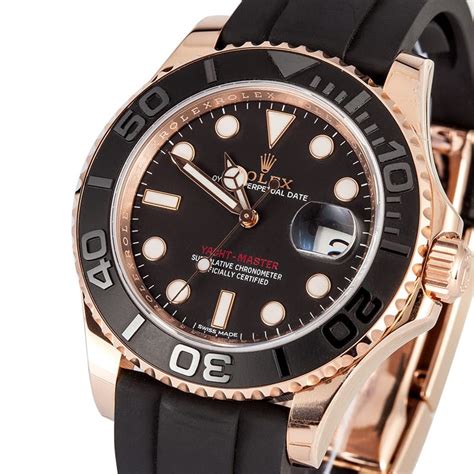 rolex yacht master rubber strap steel|rose gold yachtmaster rubber strap.